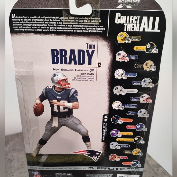 Tom Brady McFarlane 2008 Patriots NFL Football Collector Figure 🏈 - Picture 3 of 7